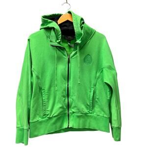 Ralph Lauren Hoodie Womens‎ Large Green Full Zip Boxy Fit Jacket Lauren Active